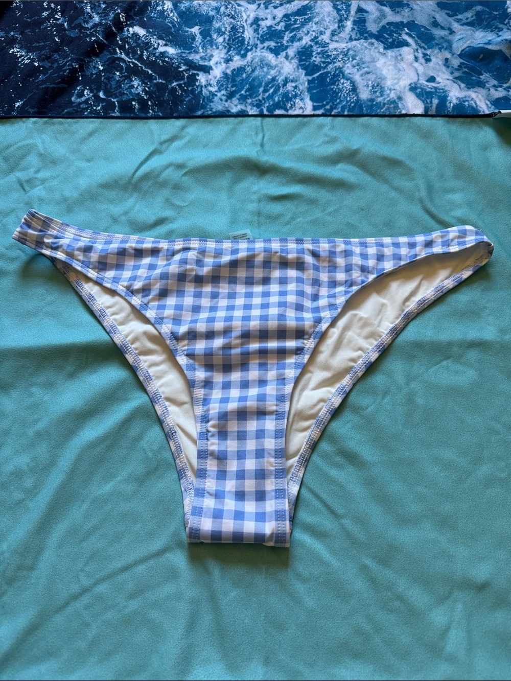 HVN Blue Gingham Bikini Bottom - NWT